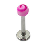 Acrylic Lollipop Labrets 1.2mm 1.2mm x 12mm / Purple