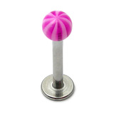 Acrylic Twister Labrets 1.2mm 1.2mm, 12mm, 3mm, Purple / Purple