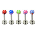 Acrylic Windmill Labrets 1.2mm 1.2mm x 6mm / Mixed pack of 5 as shown