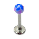 Acrylic Windmill Labrets 1.2mm 1.2mm x 6mm / Pink-Blue