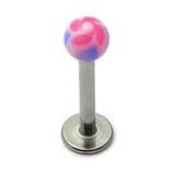 Acrylic Windmill Labrets 1.2mm 1.2mm x 8mm / Blue-Pink