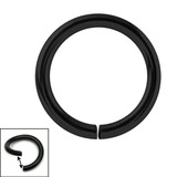 Black Steel Continuous Twist Ring (Seamless Ring) - SKU 18040