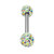 Smooth Glitzy Ball Micro Bar Double Ended with 3mm Balls in 1.2mm Gauge - SKU 18109