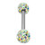 Smooth Glitzy Ball Barbell Double Ended with 5mm balls - SKU 18119