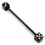 Black Steel Pick and Mix Industrial Scaffold Barbells 1.6mm, 34mm, 5mm, Black Acrylic Dice - alternative image