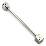 Steel Pick and Mix Industrial Scaffold Barbells 1.6mm, 36mm, 5mm, Steel Dice