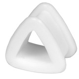 Silicone Triangle Tunnel 4-16mm 14mm, White