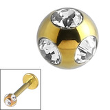 Titanium Multi-Gem Jewelled Ball 1.2mm - SKU 18673