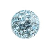 Smooth Glitzy Threaded Balls - one only - SKU 18744