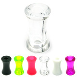 Acrylic Double Flared Eyelets 3mm, Clear