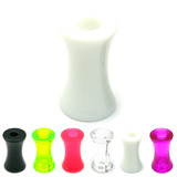 Acrylic Double Flared Eyelets 4mm, White
