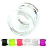 Acrylic Double Flared Eyelets 8mm, Clear