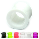 Acrylic Double Flared Eyelets 10mm, White