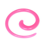 Acrylic Neon Spiral Stretchers 2mm, Pink