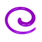 Acrylic Neon Spiral Stretchers 2mm, Purple