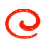 Acrylic Neon Spiral Stretchers 2mm, Red