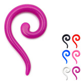 Acrylic Enigma Spiral Stretcher 4mm, Neon Purple
