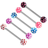 Acrylic Multi-Heart Barbell 1.6mm (NEW) - SKU 19010