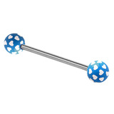 Acrylic Multi-Heart Barbell 1.6mm (NEW) 12mm / 5mm / Blue (one bar only)