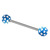 Acrylic Multi-Heart Barbell 1.6mm (NEW) 12mm / 5mm / Blue (one bar only) - alternative image