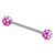 Acrylic Multi-Heart Barbell 1.6mm (NEW) 12mm / 5mm / Purple (one bar only) - alternative image