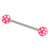Acrylic Multi-Heart Barbell 1.6mm (NEW) 14mm / 5mm / Pink (one bar only) - alternative image