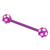 Acrylic Multi-Star Flex Barbell (NEW) 1.6mm, 14mm (most popular length), 5mm, Purple - alternative image
