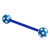 Acrylic Multi-Star Flex Barbell (NEW) 1.6mm, 14mm (most popular length), 6mm, Blue - alternative image