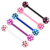 Acrylic Multi-Heart Flex Barbell (NEW) 1.6x14mm (most popular) / 6 / Pack of all 5 shown