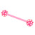 Acrylic Multi-Heart Flex Barbell (NEW) 1.6mm, 14mm (most popular length), 5mm, Pink - alternative image