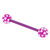 Acrylic Multi-Heart Flex Barbell (NEW) 1.6mm, 14mm (most popular length), 5mm, Purple - alternative image