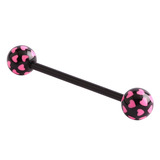 Acrylic Multi-Heart Flex Barbell (NEW) 1.6x14mm (most popular) / 6 / Black