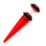 Acrylic Plain Fake Stretchers 1.2mm, 6mm, 8mm, Red