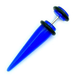 Acrylic Plain Fake Stretchers 1.2mm, 6mm, 4mm, Blue