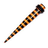 Acrylic Black Stripes Stretchers 8 / Orange
