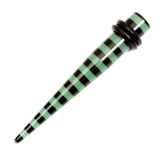 Acrylic Black Stripes Stretchers 8 / Green