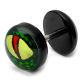 Acrylic Logo Fake Plug 1.2mm, 5mm, 8mm, Lizard Eye Logo