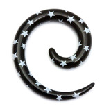 Acrylic Multi-Star Spiral Stretchers 4mm, Black
