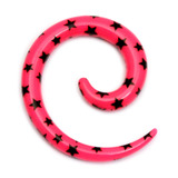 Acrylic Multi-Star Spiral Stretchers 5mm, Pink