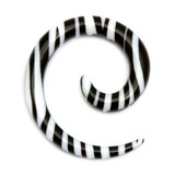 Acrylic Zebra Spiral Stretcher 5mm, Black-White