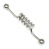 Steel Industrial Scaffold Barbell with a cork screw coil IND0 - SKU 19400