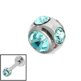 Steel Multi-Gem Jewelled Ball 1.6mm - SKU 19462