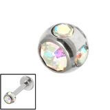 Steel Multi-Gem Jewelled Ball 1.6mm 1.6mm, 4mm, Crystal AB