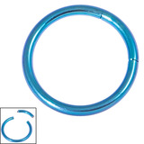 Titanium Smooth Segment Ring 1.2mm, 10mm, Turquoise