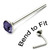 Crystal Nose Stud (Bend to fit) (ST2 ST3) ST3, 2.5mm, Single Tanzanite Bend-to-Fit Stud - alternative image