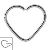 Steel Continuous Heart Twist Rings - SKU 19659
