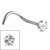 Steel Claw Set Jewelled Star Nose Studs - SKU 19662