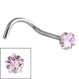 Steel Claw Set Jewelled Star Nose Studs - SKU 19664