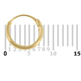 Gold Plated Silver Hoops, Earrings - SKU 19678