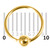 Gold Plated Silver Hoops, Earrings - SKU 19680